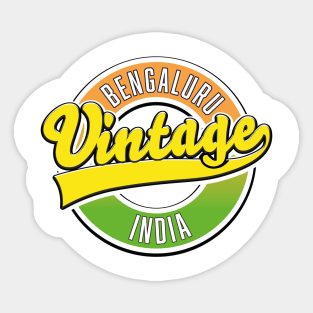 Bengaluru vintage style logo Sticker